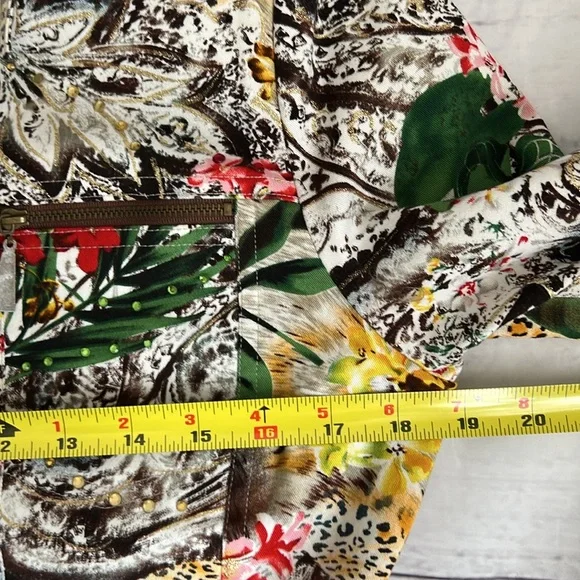 New York Multicolored Floral Y2K Vintage Jacket - SZ: 6 - Picture 3 of 7